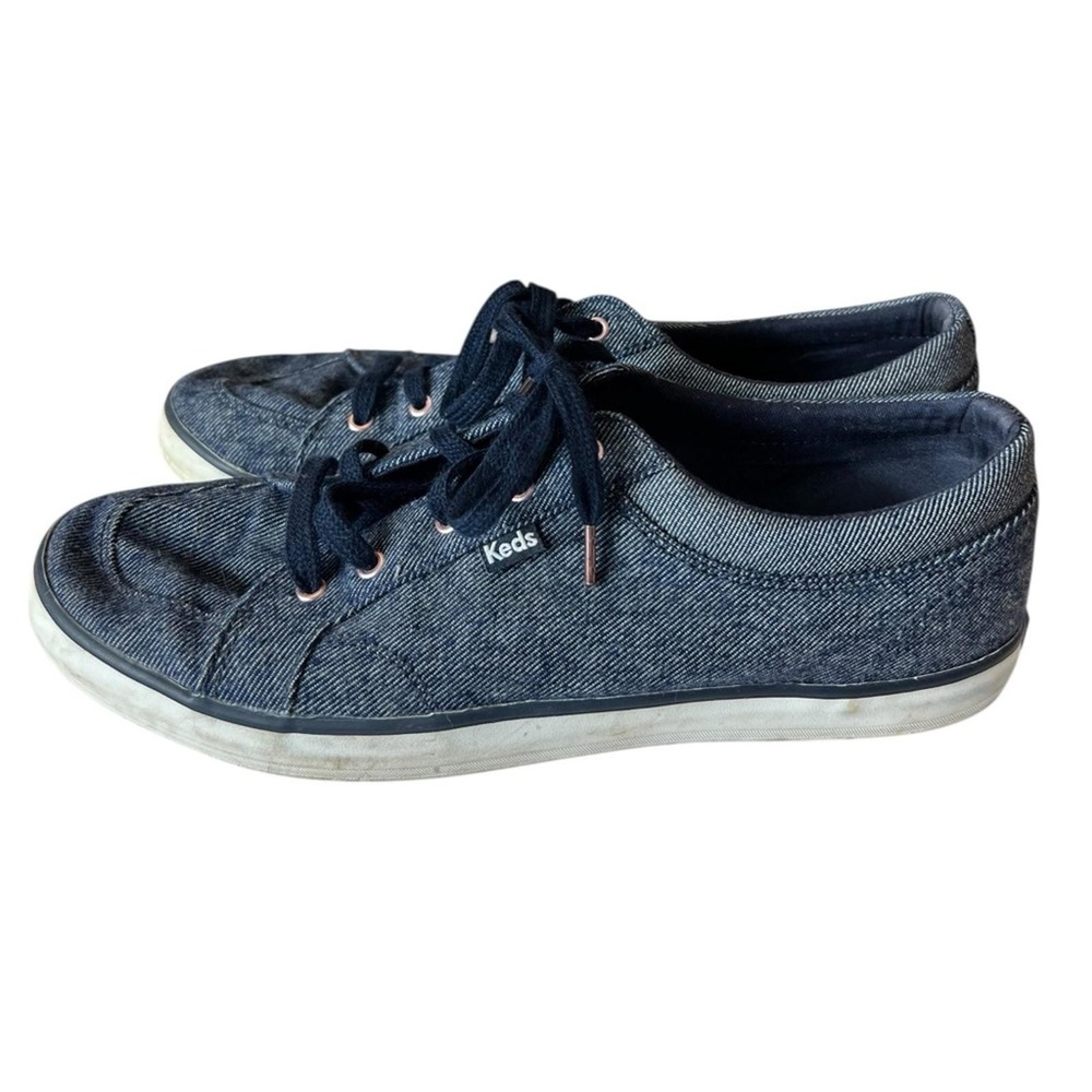 Keds Women's‎ Casual Denim Sneakers - Navy low top lace up size 9